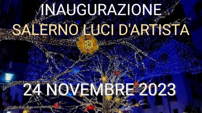 Inaugurazione Luci d’Artista Salerno 2023: appuntamento in Villa Comunale il 24 novembre alle ore 17,30