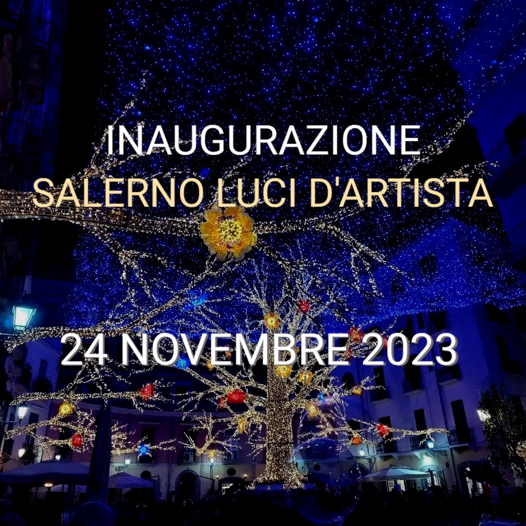 Inaugurazione Luci d’Artista Salerno 2023: appuntamento in Villa Comunale il 24 novembre alle ore 17,30