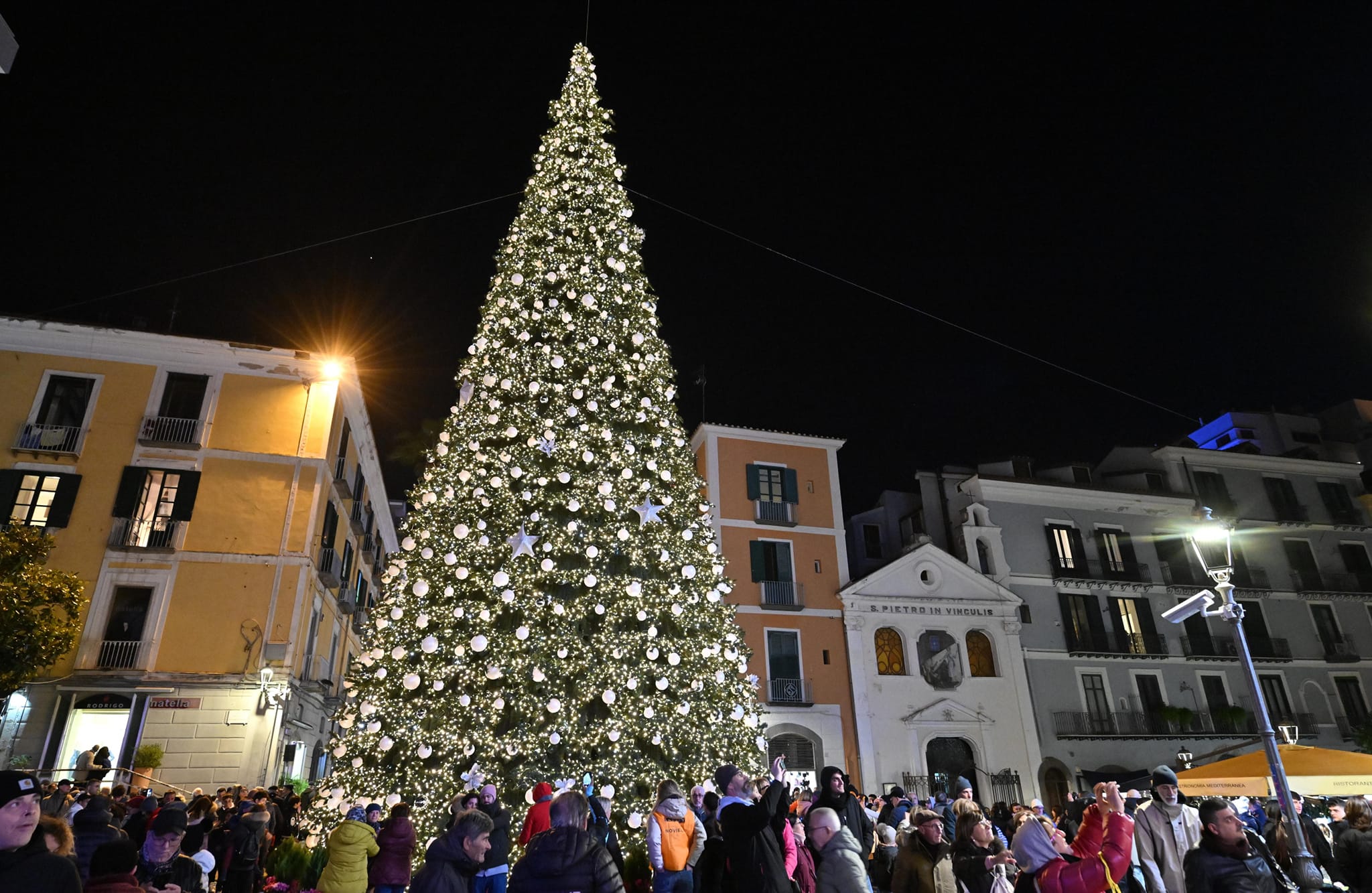 Acceso l’Albero di Natale in Piazza Portanova.