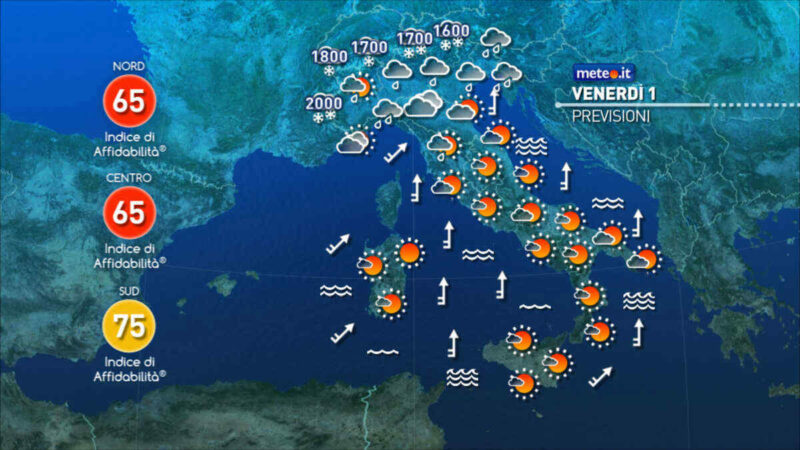 Meteo discreto per il primo weekend di dicembre 2023 delle Luci d’Artista Salerno