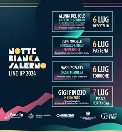 Notte Bianca a Salerno – 6 e 7 luglio 2024